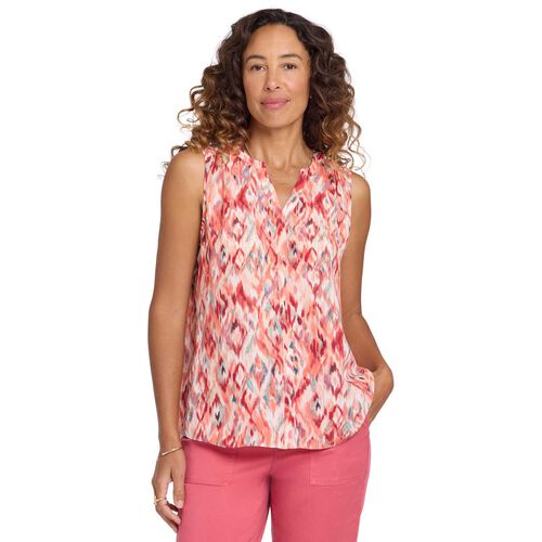 NYDJ Sleeveless Pintuck Blouse